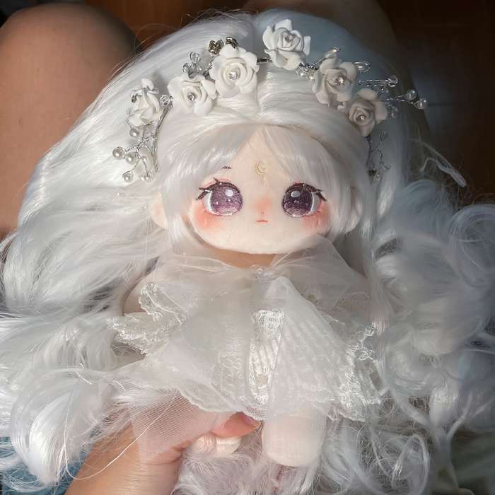 Toy Dolls Style Qingyan white short hair humanoid doll excluding wig  clothes and accessories