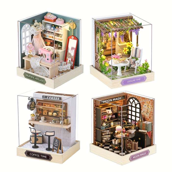 Building Toy Architectural Model Toy Set Style Coffee Time