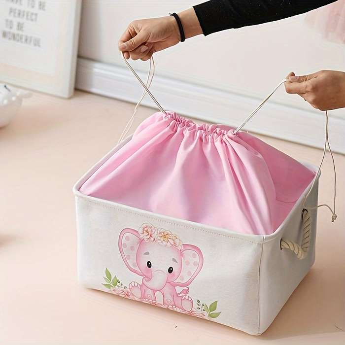 Storage And Organizationstyle Pink Baby Elephant  Large Size