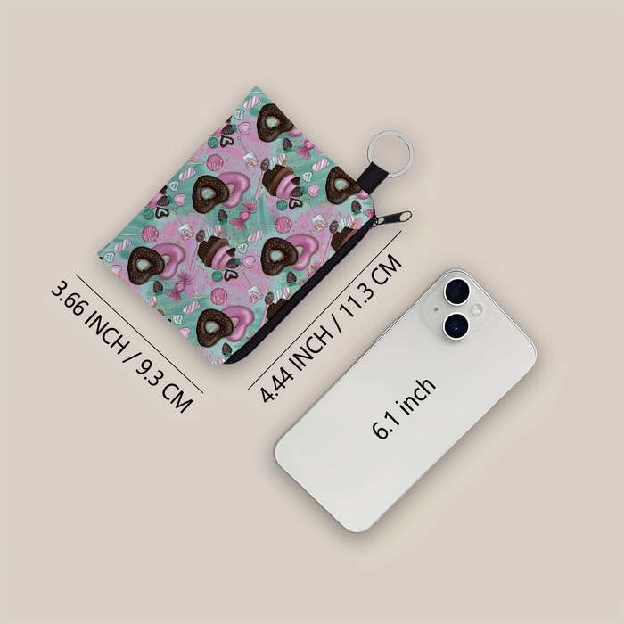 1pc of Adorable Dog Design Mini Wallet Zippered Small Capacity Portable Multifunctional Coin P