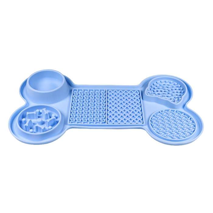 Pet Supplies Color Green   6 Grid Bone Dog Licking Mat