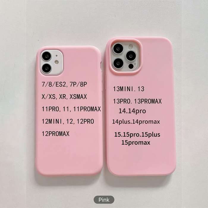 1Pc Pink Red Color For iPhone 12 Pro Phone Case Phone Cover