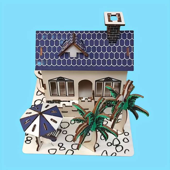 Building Toy Architectural Model Toy Set Style Sea View Villa