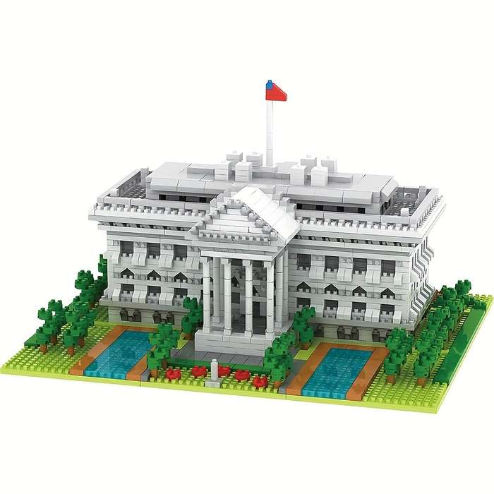 Building Toy Architectural Model Toy Set Color White House