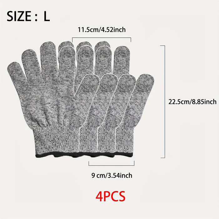 Work Gloves Size M Quantity 4Pcs