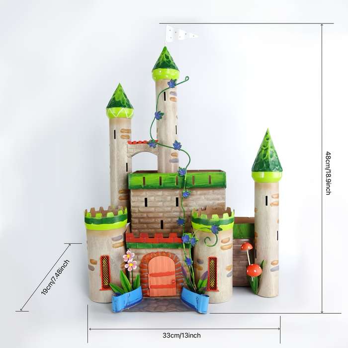 Building Toy Architectural Model Toy Set Style Big Castle Green