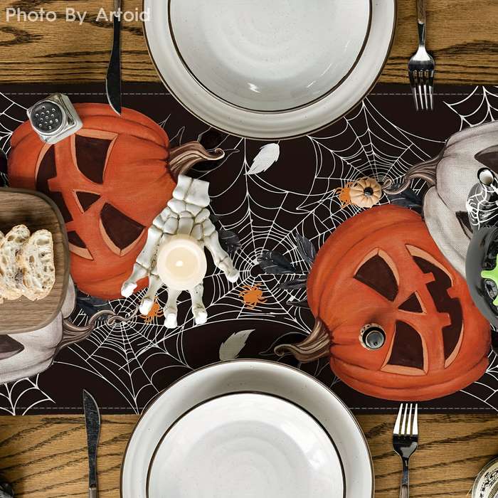 Halloween tablecloth decoration color Black Model 33 x 120cm