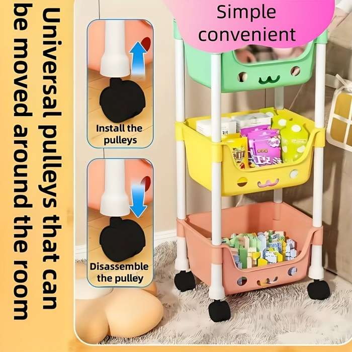 Storage And Organizationmodel Five Layer Storage Shelf