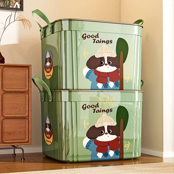 Storage And Organizationmodel Extra Large Lid Storage Box   33.1Cm    With Lid   Cream White