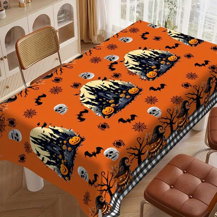 Halloween tablecloth decoration size 55.1 x 70.8in or 140 x 180cm