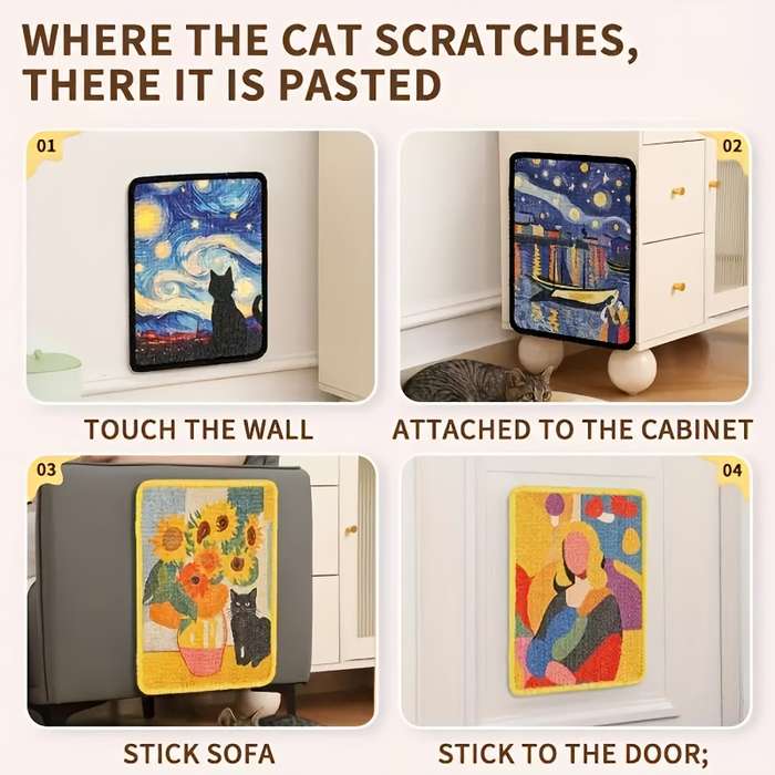 Pet Supplies Quantity 1Pc Sisal Adhesive  Starry Sky Cat