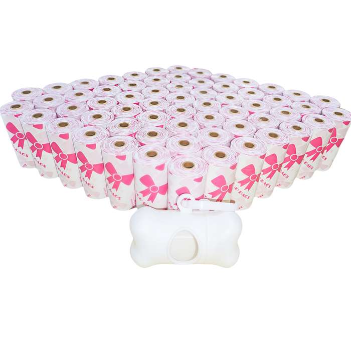 Pet supplies color Pink Color size 10 rolls  Add  1 dispenser