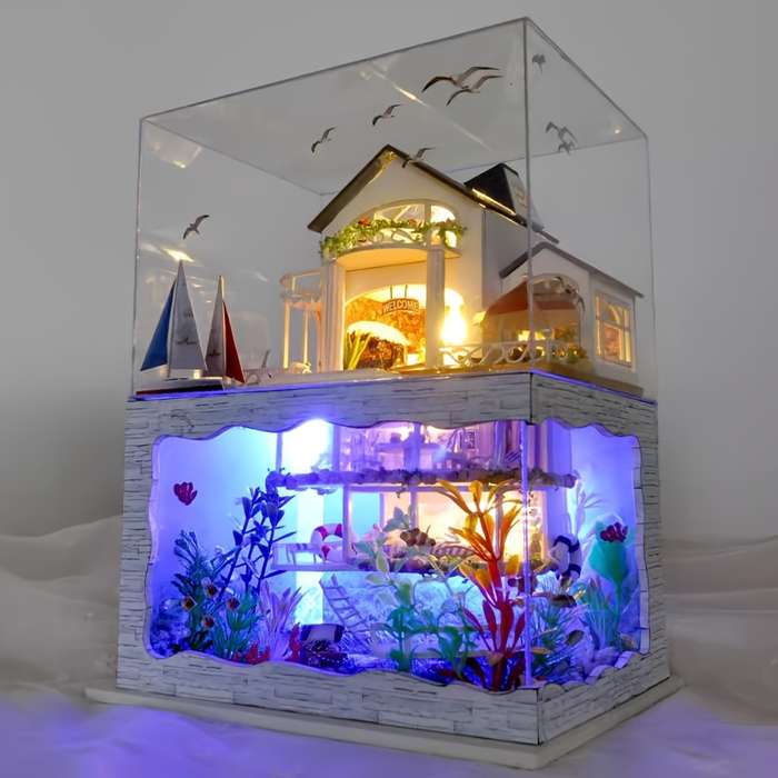 Building Toy Architectural Model Toy Set Style Hawaii Villas