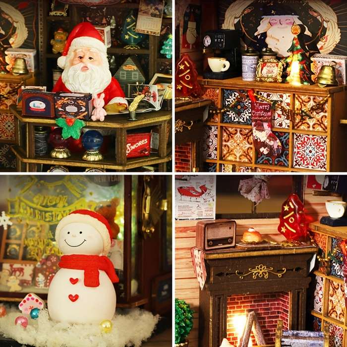 Building Toy Architectural Model Toy Set Style Christmas Wonderland