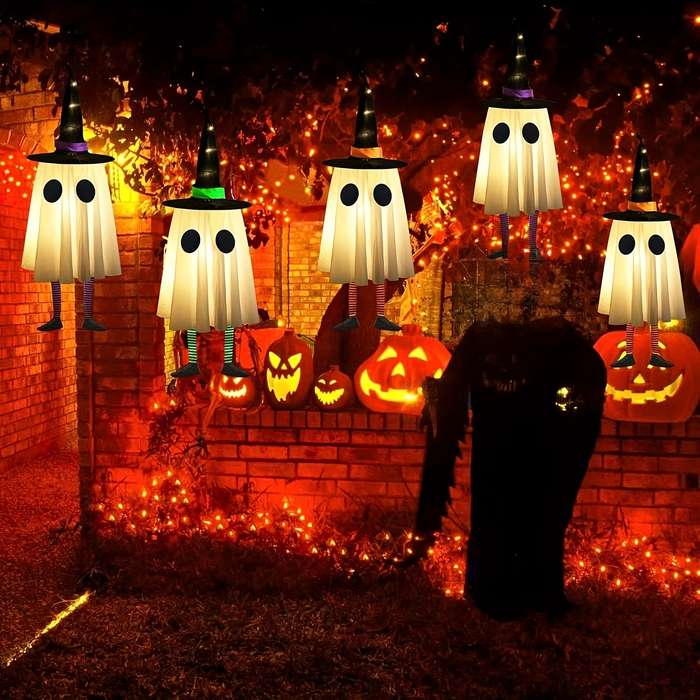 Halloween Decorations Style Glowing Ghost Witch Hat Lights Quantity 3Pcs