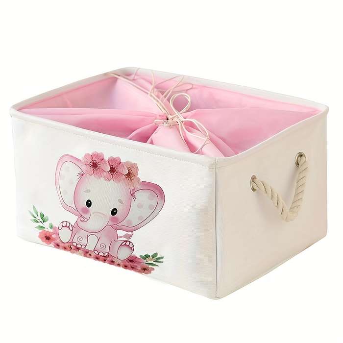 Storage And Organizationstyle Pink Baby Elephant  Large Size