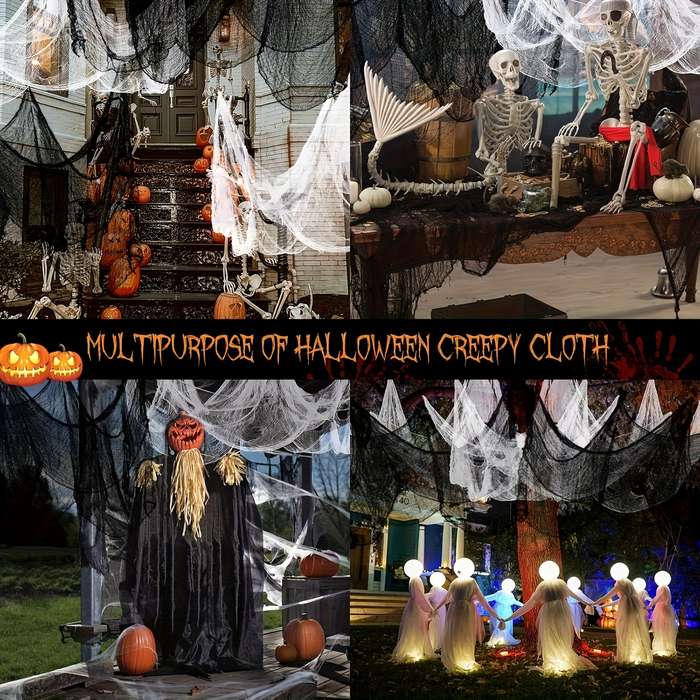 Halloween tablecloth decoration Items Horror Cloth 6 Piece Set