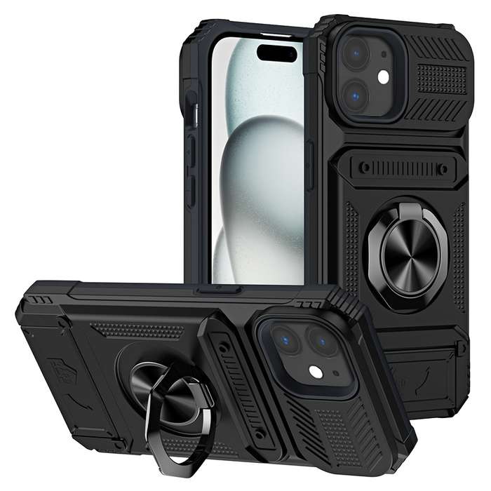1Pc Green For iPhone 16 Heavy Duty Shockproof Phone Case