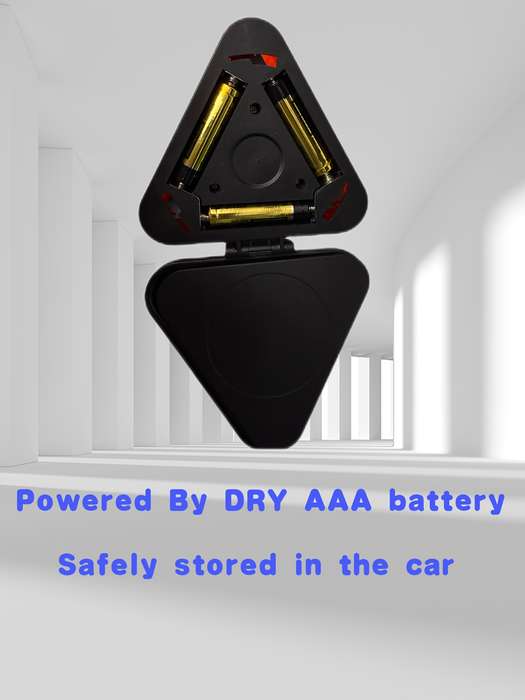 1pc 2in1 Warning Light Flashlight Using 3 AA Dry Batteries Powered Hook Magnetic Adhe