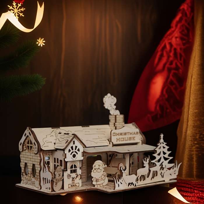 Building Toy Architectural Model Toy Set Items Christmas House