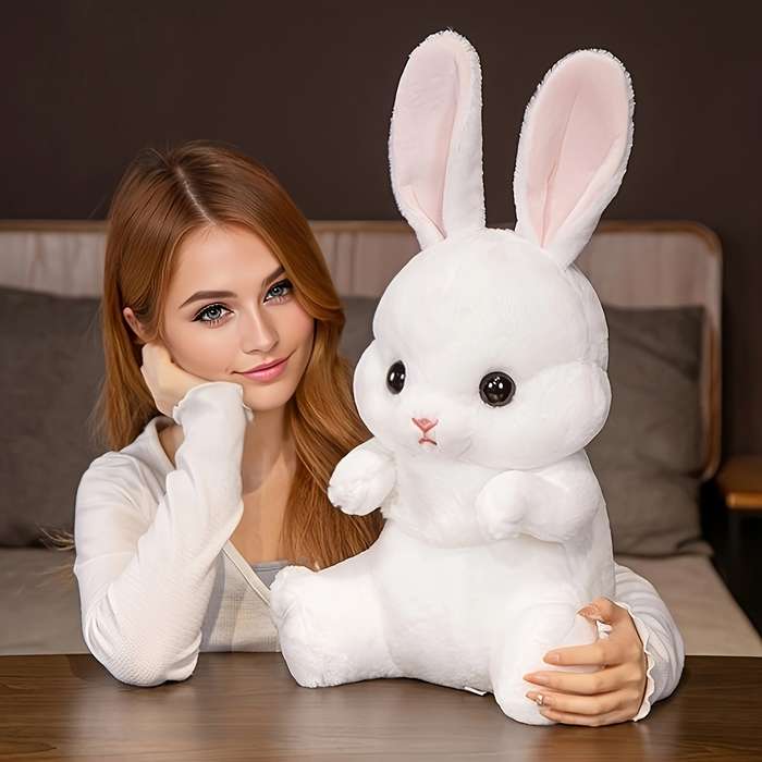 Toy Doll color Pink Sitting Long eared Rabbit size S 45cm