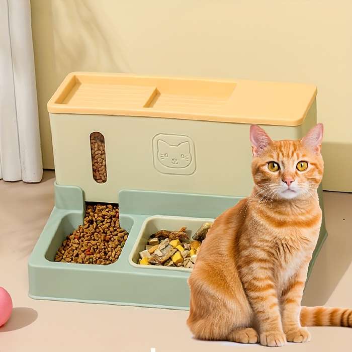 Pet Supplies Color Dark Blue Automatic Feeder Set