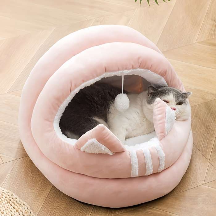 Pet Supplies Color Enclosed Cat Bed Pink Size 40 X 40Cm