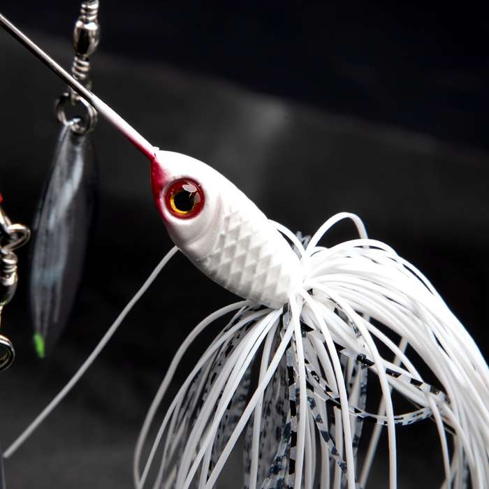 1pc 23g Buzzbait Lure Lead Jig Head Silicone Skirt Rubber Fishing Jigs with Rubber Skirt Lures