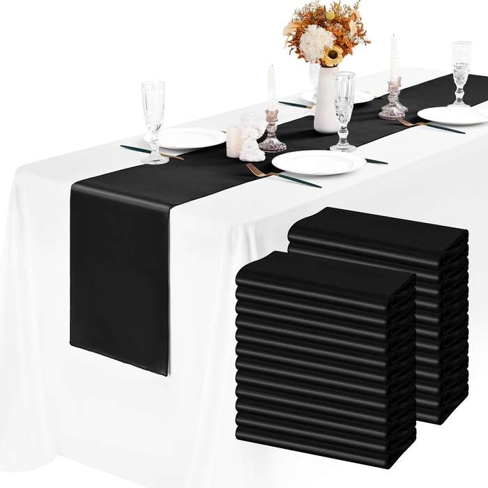 Halloween tablecloth decoration color Black size 30.48 x 182.88cm x 24pcs