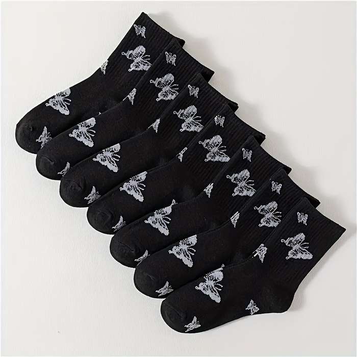5 Pairs Mixed Color One Size High Elastic Socks