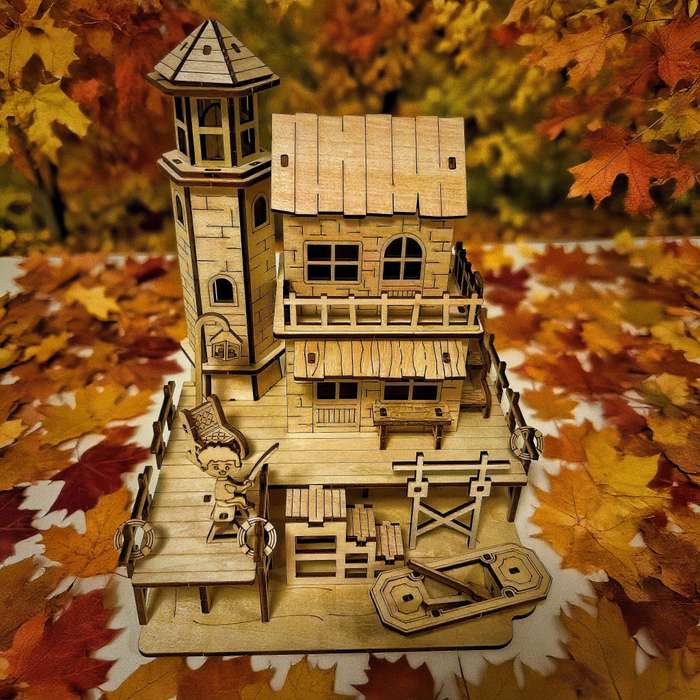 Building Toy Architectural Model Toy Set Items Fisherman S Hut