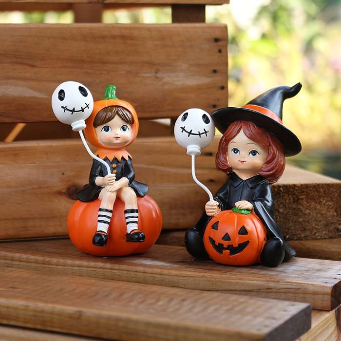 Halloween Decorations Color Skull Balloon Witch Set Of Two