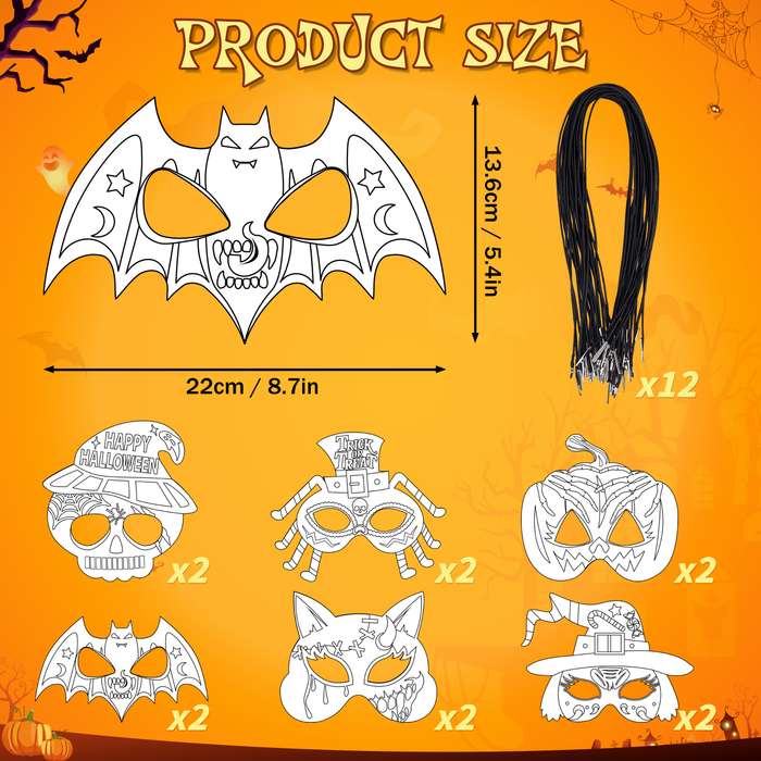 Halloween Decorations Items Halloween Coloring Quantity 24Pcs