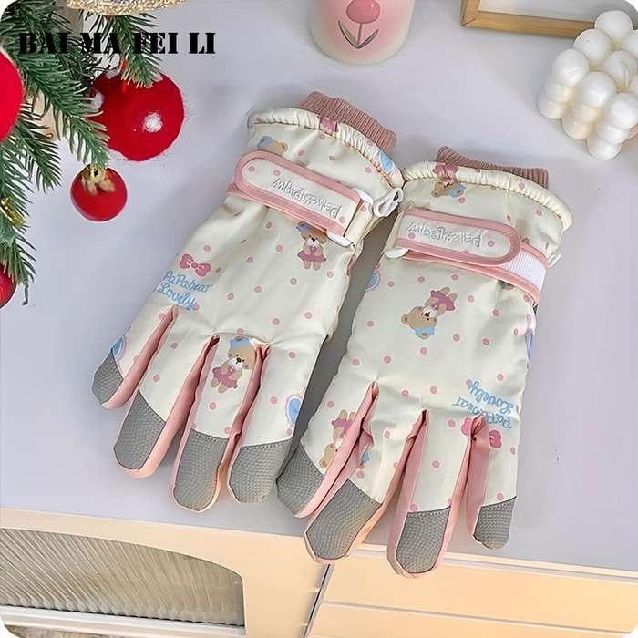 Winter Gloves Color Light Purple