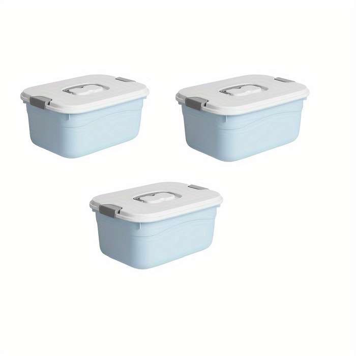 Storage And Organizationcolor 3 Piece Storage Box Set   Blue
