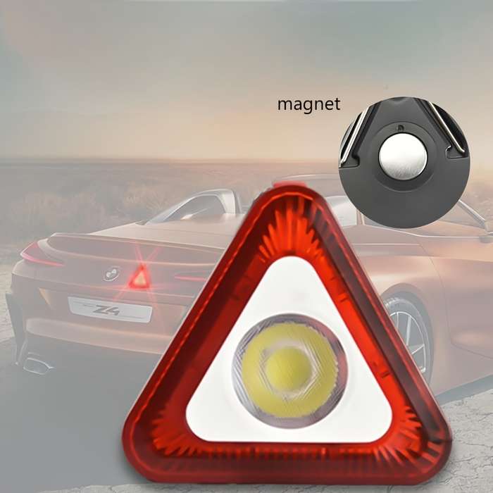 1pc 2in1 Warning Light Flashlight Using 3 AA Dry Batteries Powered Hook Magnetic Adhe
