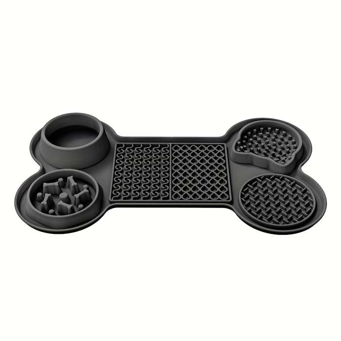 Pet Supplies Color Green   6 Grid Bone Dog Licking Mat