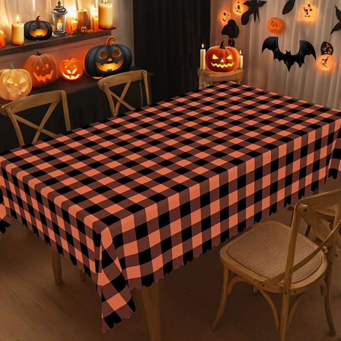 Halloween tablecloth decoration size Round 60Inch 152cm add 4pcs Self adhesive