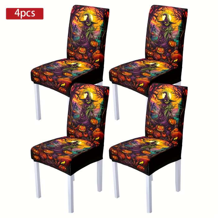 Halloween tablecloth decoration Quantity 5pcs 1 Tablecloth add 4 Chair Covers