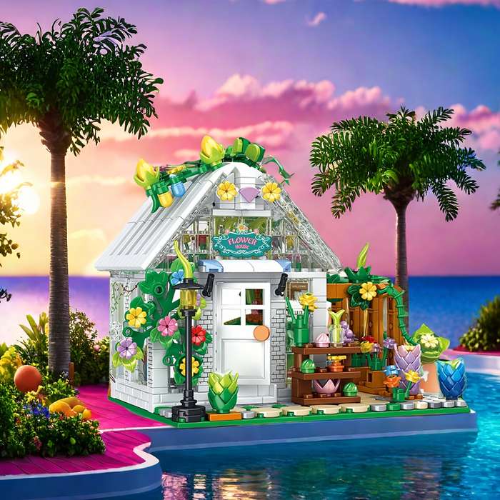 Building Toy Architectural Model Toy Set Color White 719Pcs