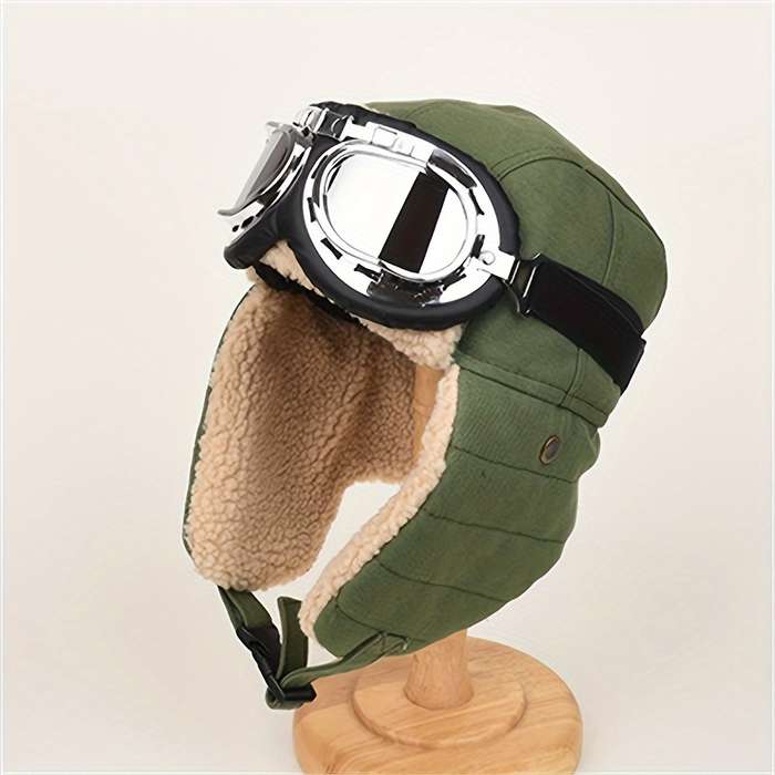 Winter Hat Color Navy Blue Add Glasses