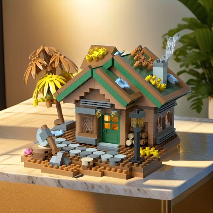 Building Toy Architectural Model Toy Set Items Forest Chalets