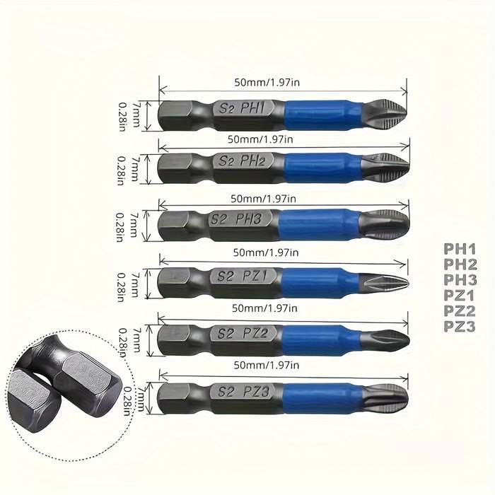 Screwdriver Bit Tool Set Quantity 6Pcs