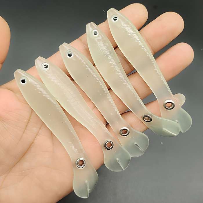 5pcs Bionic Soft Loach Fishing Lures Ultra-Realistic Artificial Baits with Soft Body for Minn