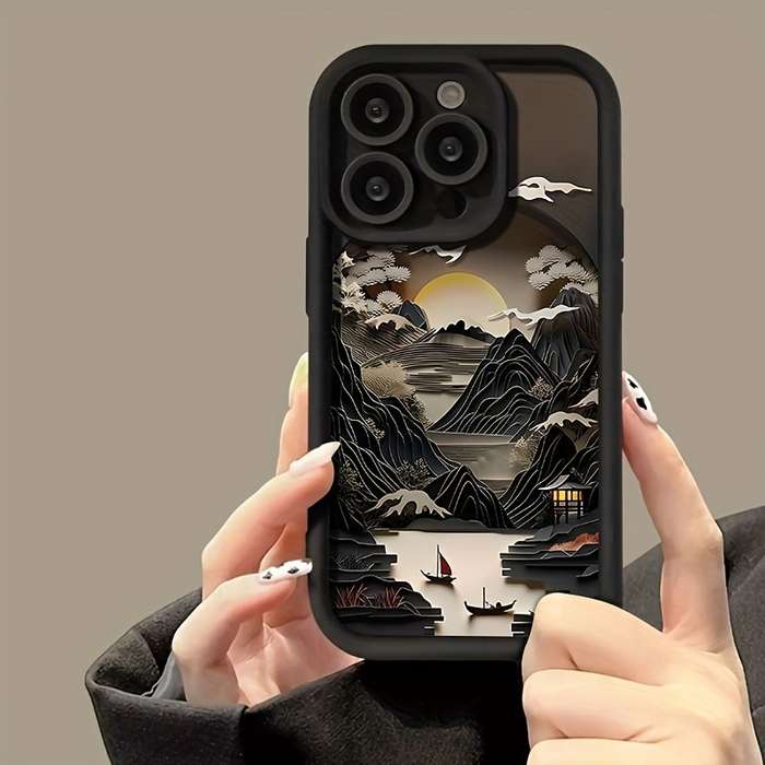 1Pc Black For iPhone 15 Plus Phone Case Phone Cover