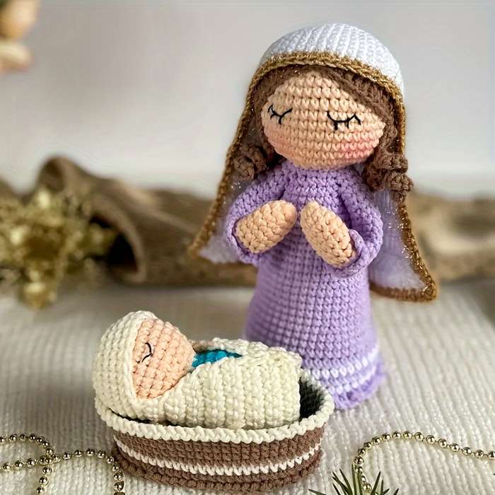 Toy Doll Items Nativity, Mary, Sheep [Set of 4]