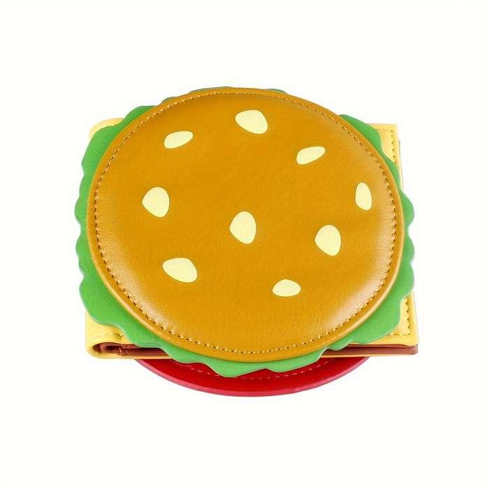 1pc Burger Shaped Cute Women'S Wallet Designer Men'S ID Card Holder