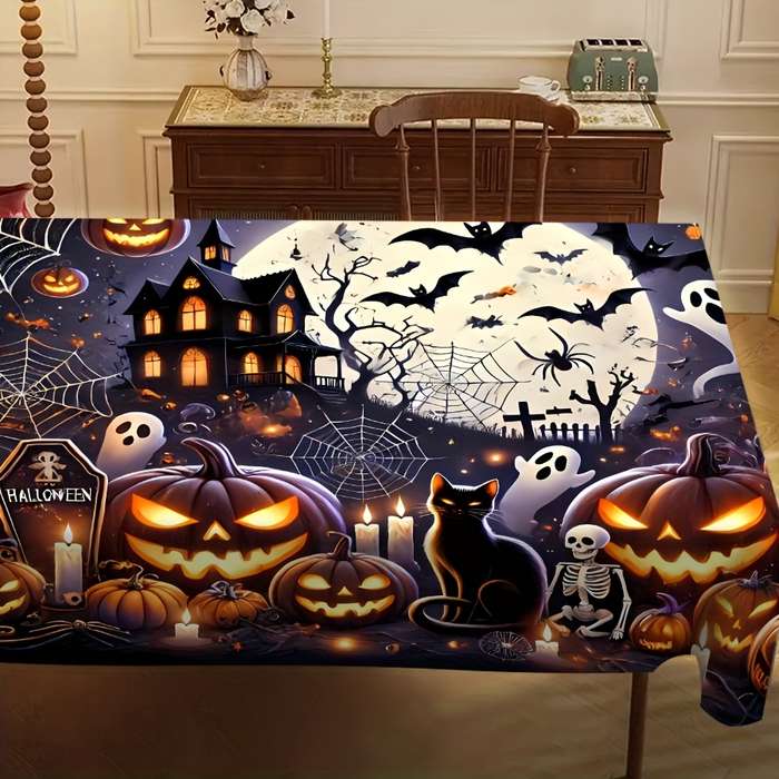 Halloween tablecloth decoration size 55.1 x 78.7in or 140 x 200cm