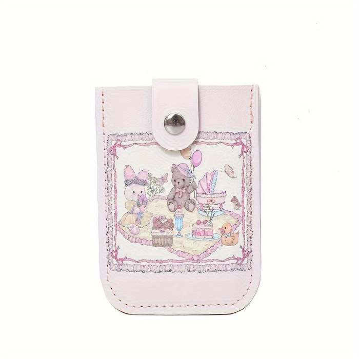 1pc Stylish Convenience Cute Cartoon Multi-Card ID Holder Large Capacity Ultra-Thin Anti-Dema