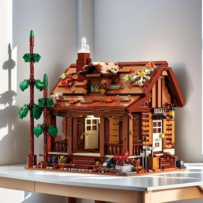 Building Toy Architectural Model Toy Set Quantity 1969Pcs Forest Cabin